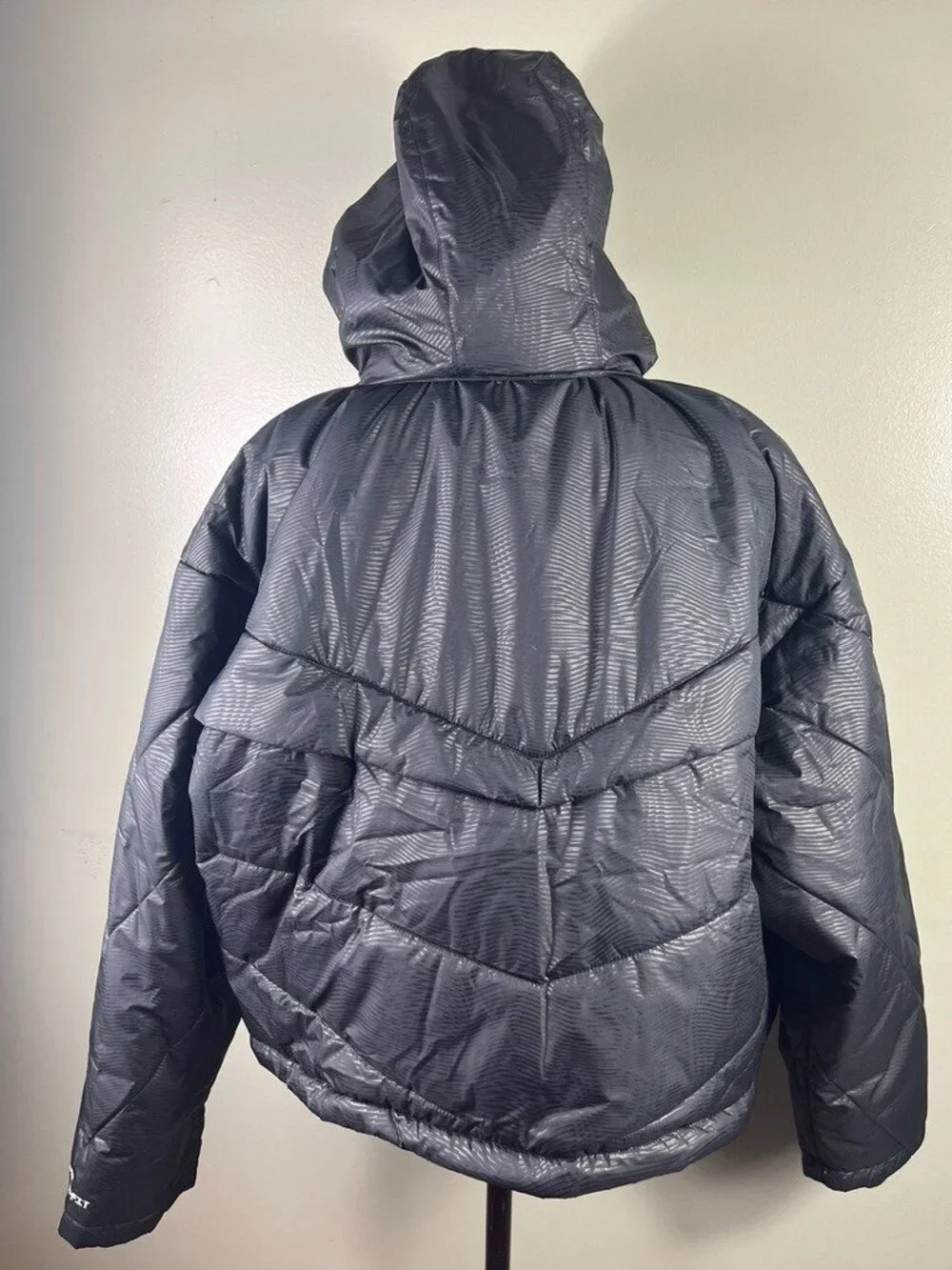 Nike Women's Black Therma-Fit Clash Icon Hoodie Jacket Loose Fit SZ L
